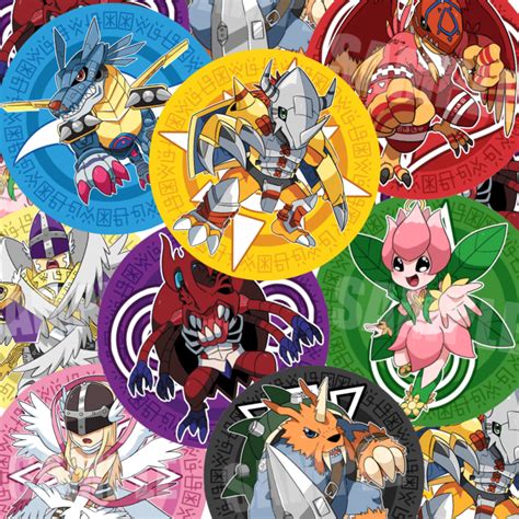 Digimon Adventure Buttons ON SALE By Seiryuuden Digimon Wallpaper Digimon Adventure
