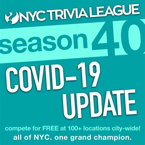 Season 40 Covid 19 Update Nyc Trivia League