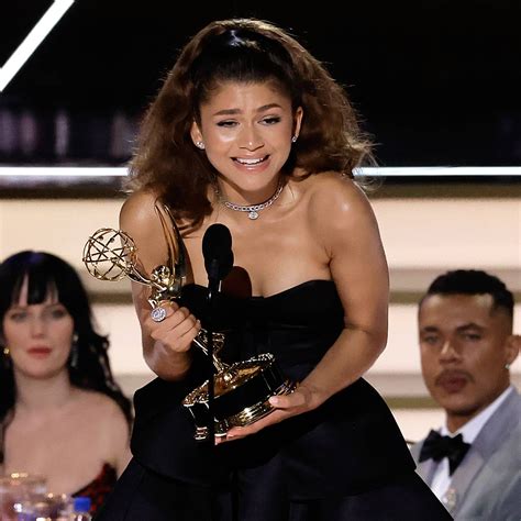 zendaya makes history with second emmy win thank you for believing in me popsugar australia