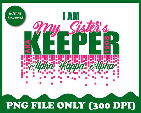 Alpha Kappa Alpha Png I Am My Sisters Keeper Aka 1908 Sorority Png