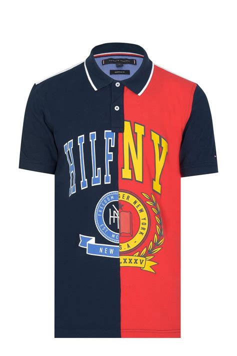 Men's short sleeve polo shirt in classic fit. TOMMY HILFIGER Tommy Hilfiger Colour Block Polo Shirt ...