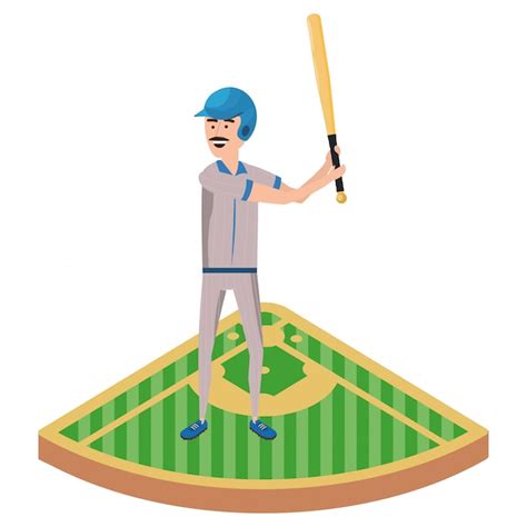 Premium Vector Baseball Player Cartoon