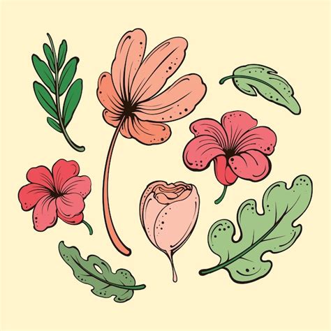 Premium Vector Summer Flower Design Vector Art