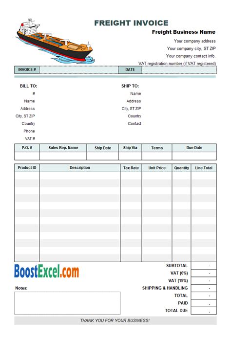 Freight Invoices