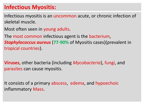 Ppt Infectious Myositis Powerpoint Presentation Free Download Id
