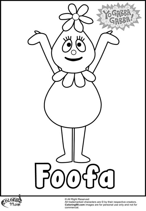 yo gabba gabba coloring pages coloring pages