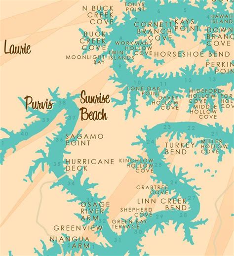 Printable Lake Of The Ozarks Mile Marker Map