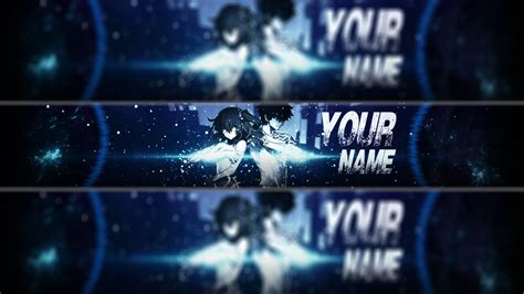 Maybe you would like to learn more about one of these? FREE Anime youtube banner template#36 | Photoshop ...