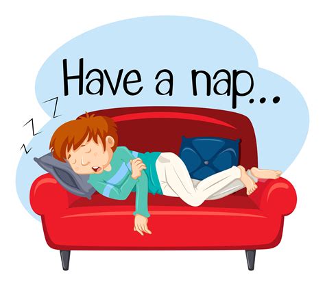 A Young Man Having A Nap On Couch 301589 Vector Art At Vecteezy