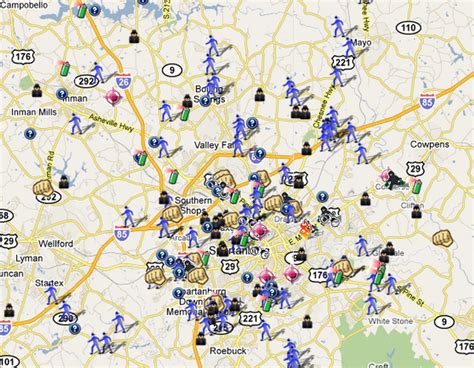 Spartanburg On The Map Spotcrime The Publics Crime Map