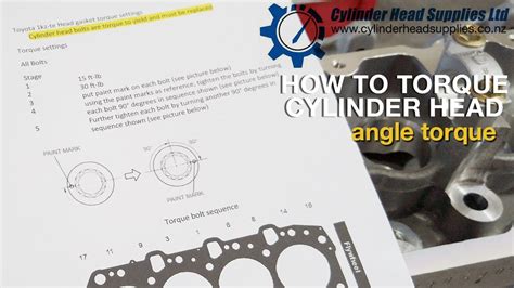 How To Torque Cylinder Head Angle Torque Toyota 1kz Te Youtube