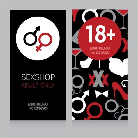 Plantilla Tarjeta De Visita Para Sex Shop Diseño Xxx — Vector De Stock