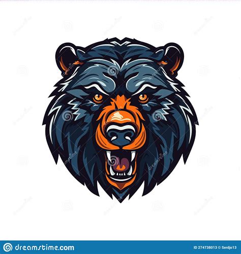 Modern Professional Grizzly Bear Logo For A Sport Team Stock