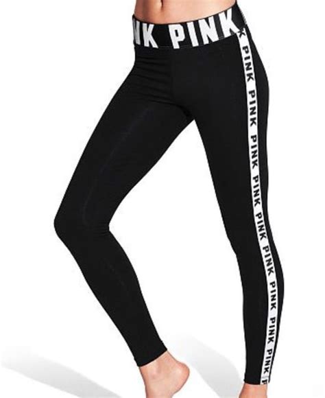 leggings black pink by victorias secret white workout leggings wheretoget