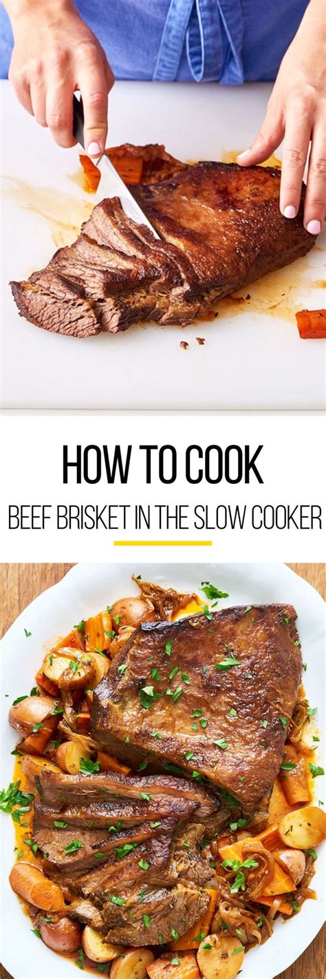 How To Cook Classic Beef Brisket In The Slow Cooker Recipe Recipes
