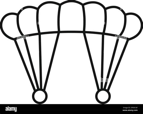 Skydiving Parachute Icon Outline Style Stock Vector Image And Art Alamy