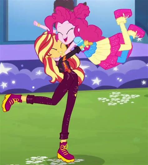 Safe Screencap Pinkie Pie Sunset Shimmer Equestria Girls Wake Up Spoiler Eqg