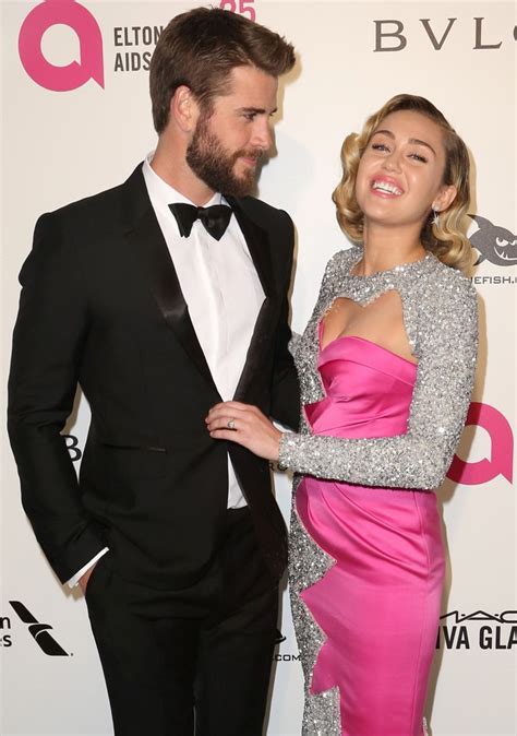 Liam Hemsworth And Miley Cyrus From Oscars 2018 Party Pics E News