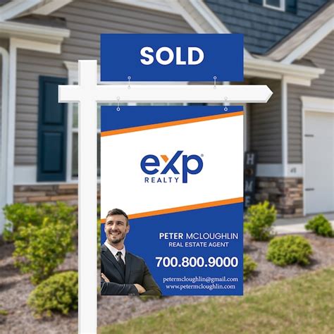 Exp Realty Sign Real Estate Agent Yard Sign Design For Sale Etsy