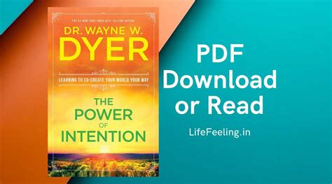 The Power Of Intention By Dr Wayne W Dyer Pdf Download Read