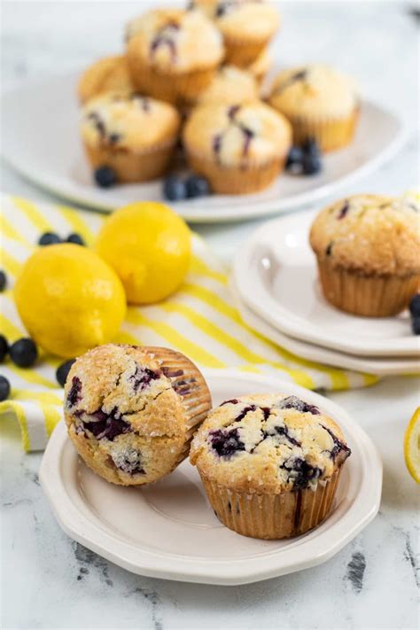 Lemon Blueberry Muffins With Sour Cream