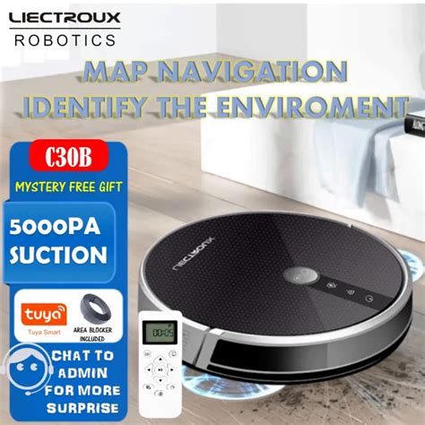Liectroux C30b Robot Vacuum Cleaner 5000pa Suction Map Navigation With