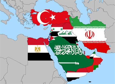 Middle East Flag Map Share Map