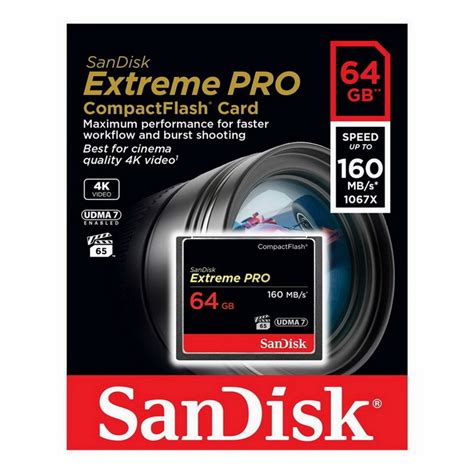 Флешка sandisk extreme pro usb 3.1 128gb черный. SanDisk Extreme Pro 64GB CF Card Compact Flash 160MB/s ...