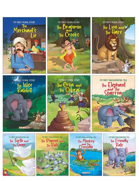 Panchatantra Moral Stories Illustrated Set Of 10 Books Story