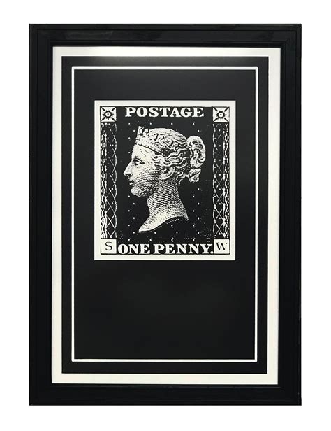 Penny Black Postage Stamp Art Poster 13x19 Postage Stamp Art