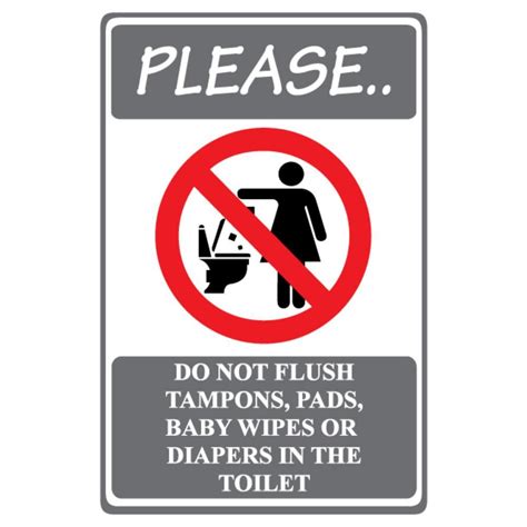 Do Not Flush Feminine Products Sign Printable