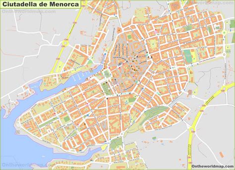 Detailed Map Of Ciutadella De Menorca Ontheworldmap Com