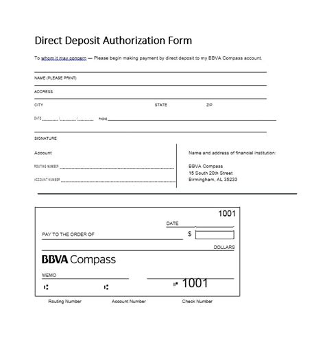 Deposit Form Template