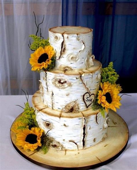 Bold Country Sunflower Wedding Ideas Hi Miss Puff Sunflower Wedding Cake Sunflower