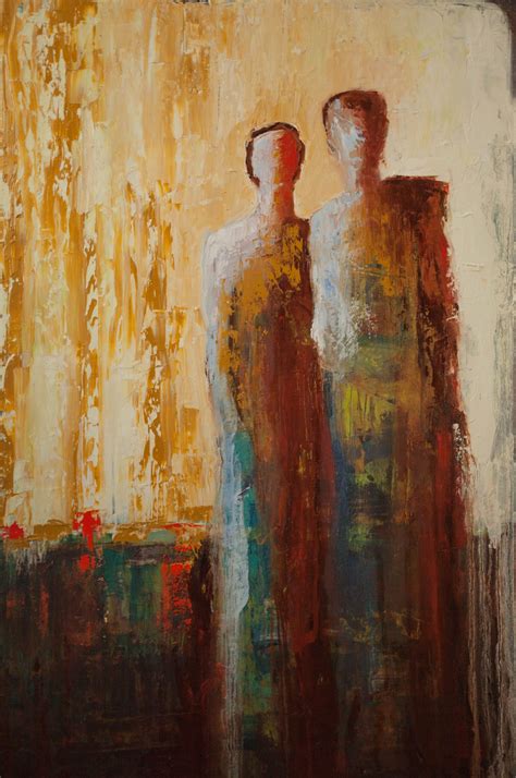 Together By Shelby Mcquilkin Abstract Figurative Oil Painting Art