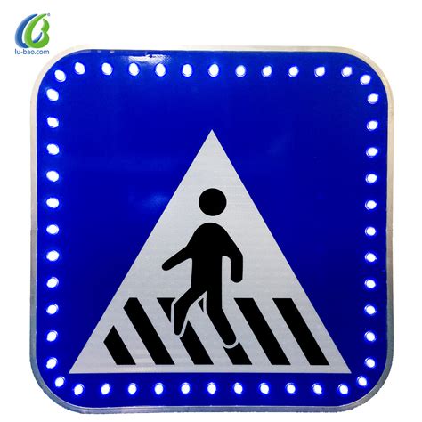 High Brightness Solar Powered Road Safety Led Traffic Signs China