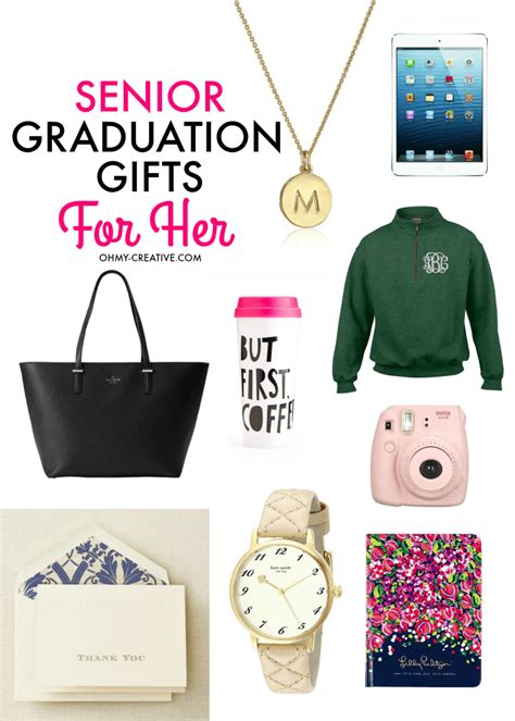 These gift ideas will do just that. Senior Graduation Gifts for Her - Oh My Creative