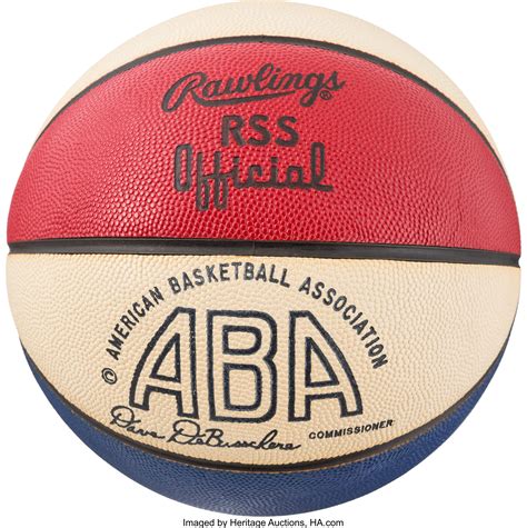 1975 76 Aba Debusschere Leather Game Basketball Basketball Lot