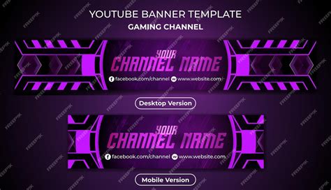 Premium Vector Youtube Gaming Channel Art Template And Modern Youtube