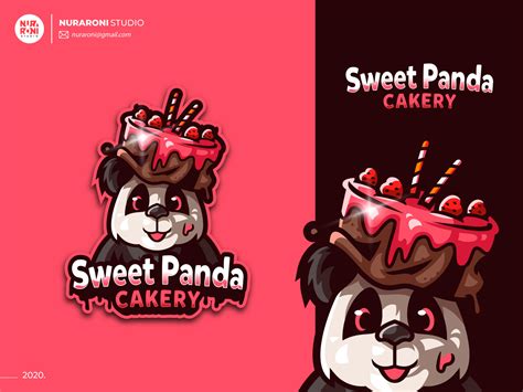 Sweet Panda Mascot Logo By Nuraroni Studio On Dribbble