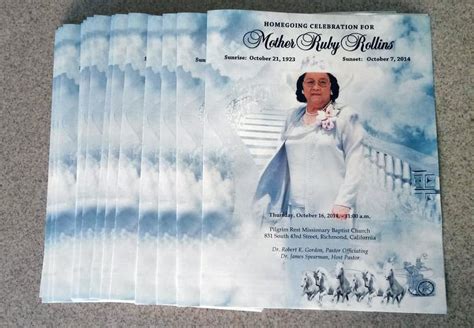 Custom Large Tabloid Booklet Memorial Program Printing Service