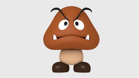Goomba Character From Super Mario Game 3d Model Cgtrader