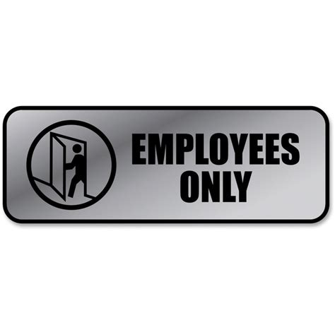 Cosco Employees Only Sign 1 Each Employees Only Print Message 9
