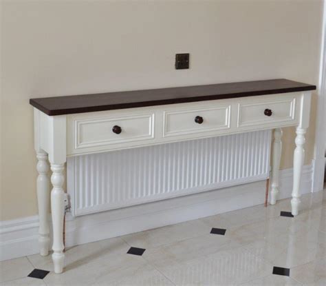 Deanery Hall Table Radiator Cover With Dark Stain Pine Top And Knobs