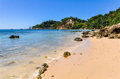 Gamboia Beach In Morro De Sao Paulo Brazil Stock Image