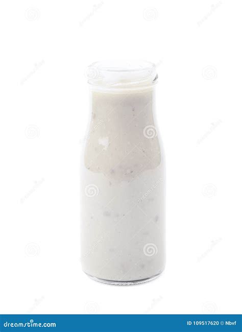 White Sauce In A Bottle Isolated Stock Photo Image Of Drink Shiny