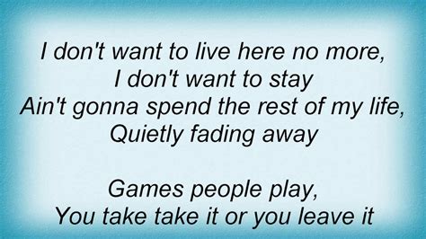 Games People Play Lyrics Alan Parsons Best Games Walkthrough