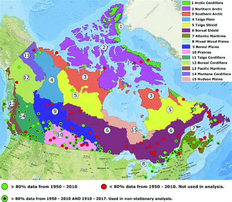 Ecozones Of Canada As Defined By Wiken 1986 And The Location Of The