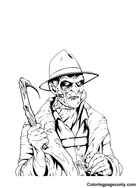 Freddy Krueger Coloring Pages Printable For Free Download