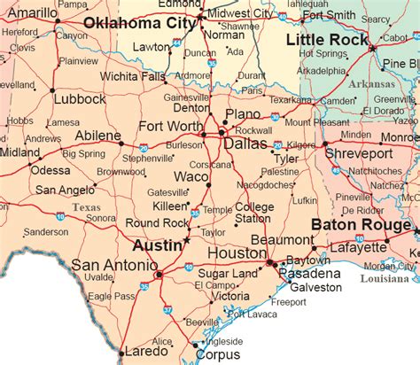 Map Of Texas And Louisiana Together Map Of Us Western States
